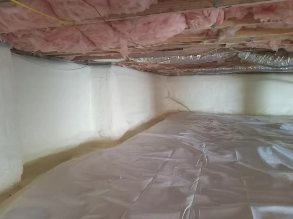 Crawl space encapsulation with closed-cell spray foam for Roof Maintenance in Voorhees